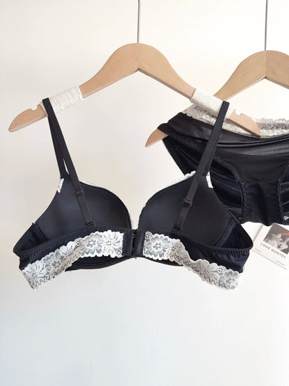 Sexy Leopard Print Lingerie Set Women Wireless Invisible Small Bust Lift, Adjustable A To C Cup, Sheer Lace Pure Style,soft S-XL