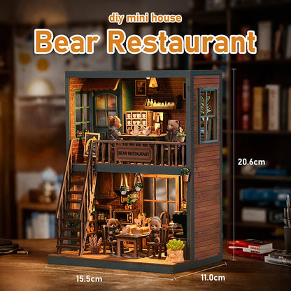 Wooden Mini DIY Doll House Kit Handmade Room 3D Puzzle Assembly Building With Furniture For Friends Christmas Gifts Dollhouse