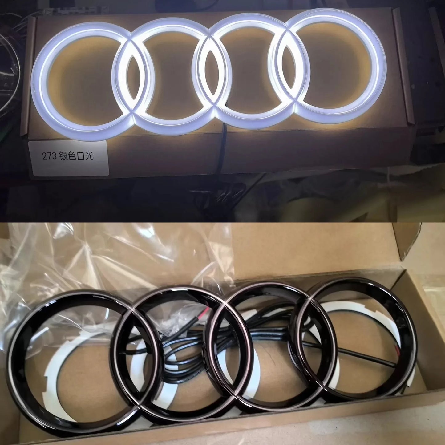 1pcsLED Car Dynamic Streamer Badge Light Front Grille Emblem for Audi Q7 Q8 S3 A1 A2 A3 A4 A5 A6 Q3 Q4 Q5 Q6 S5 S7 A7 Q