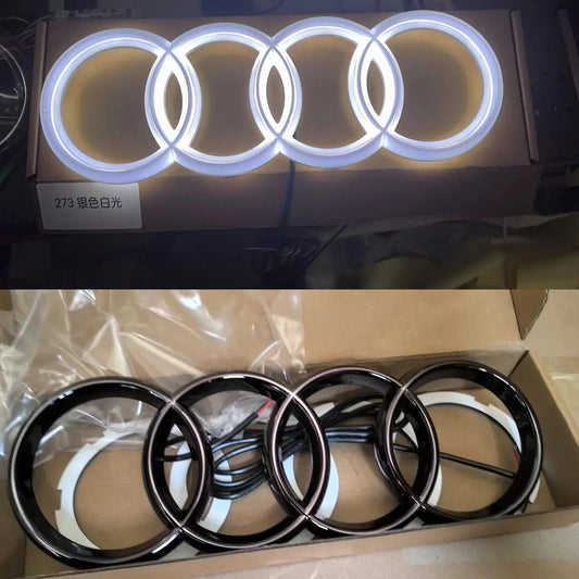 1pcsLED Car Dynamic Streamer Badge Light Front Grille Emblem for Audi Q7 Q8 S3 A1 A2 A3 A4 A5 A6 Q3 Q4 Q5 Q6 S5 S7 A7 Q