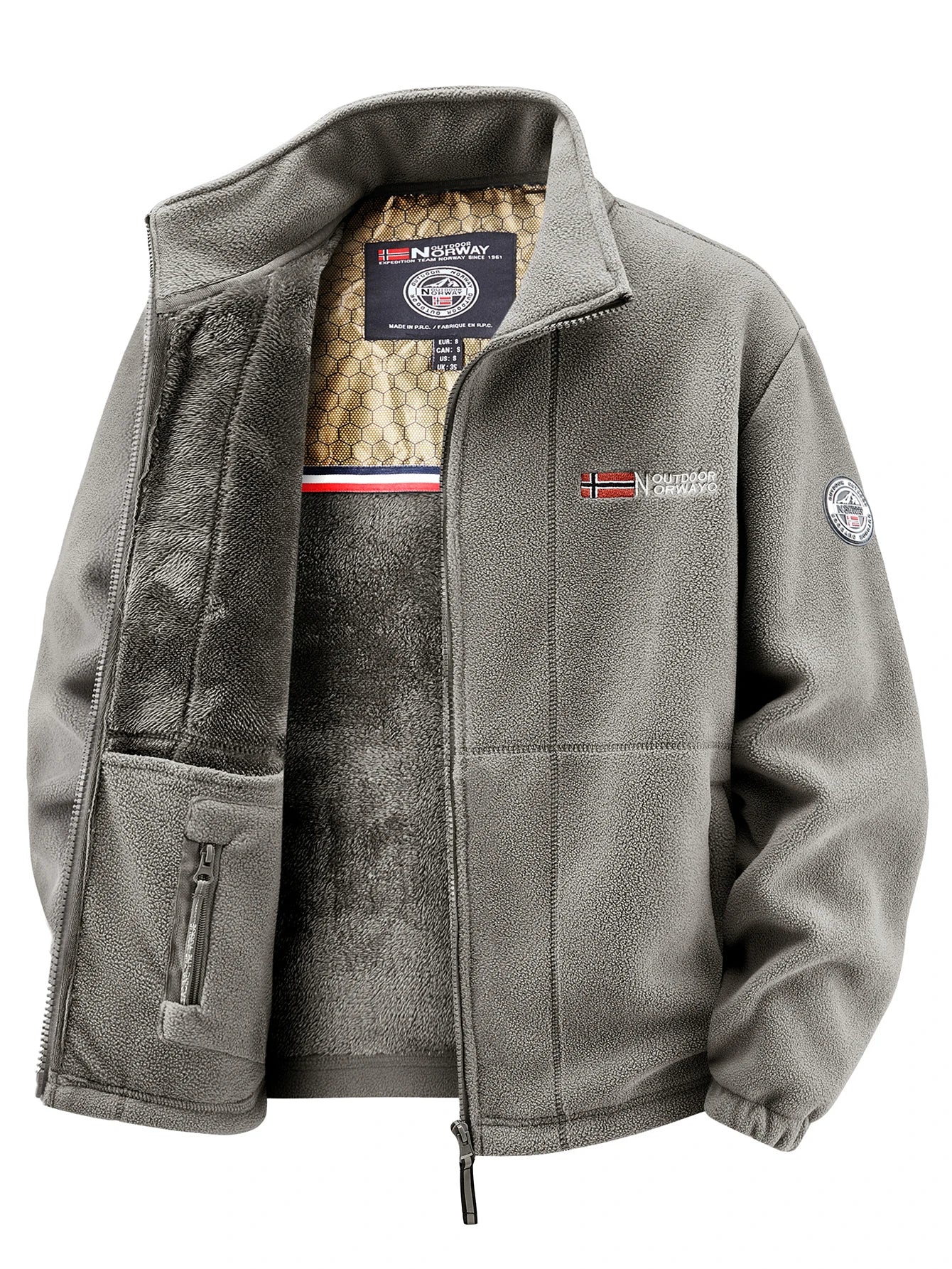 Men's Fleece Jacket, Soft and Skin-Friendly, Heat-Retaining and Wind-Resistant, Suitable for Daily Commuting, Home Leisure, Outdoor Walking, Casual Gatherings with Friends, Layering in Autumn and Winter, and Short Trips