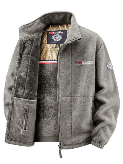 Men's Fleece Jacket, Soft and Skin-Friendly, Heat-Retaining and Wind-Resistant, Suitable for Daily Commuting, Home Leisure, Outdoor Walking, Casual Gatherings with Friends, Layering in Autumn and Winter, and Short Trips