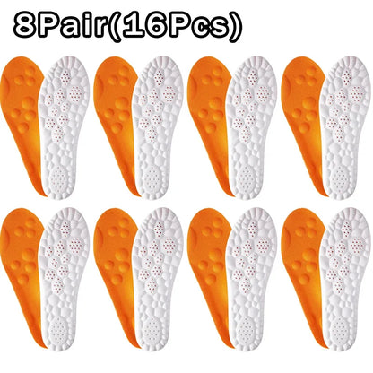 4D Cloud Cushion Insoles for Sneakers Arch Support Breathable Inserts Soft Comfort Pads for Plantar Fasciitis & All-Day Standing