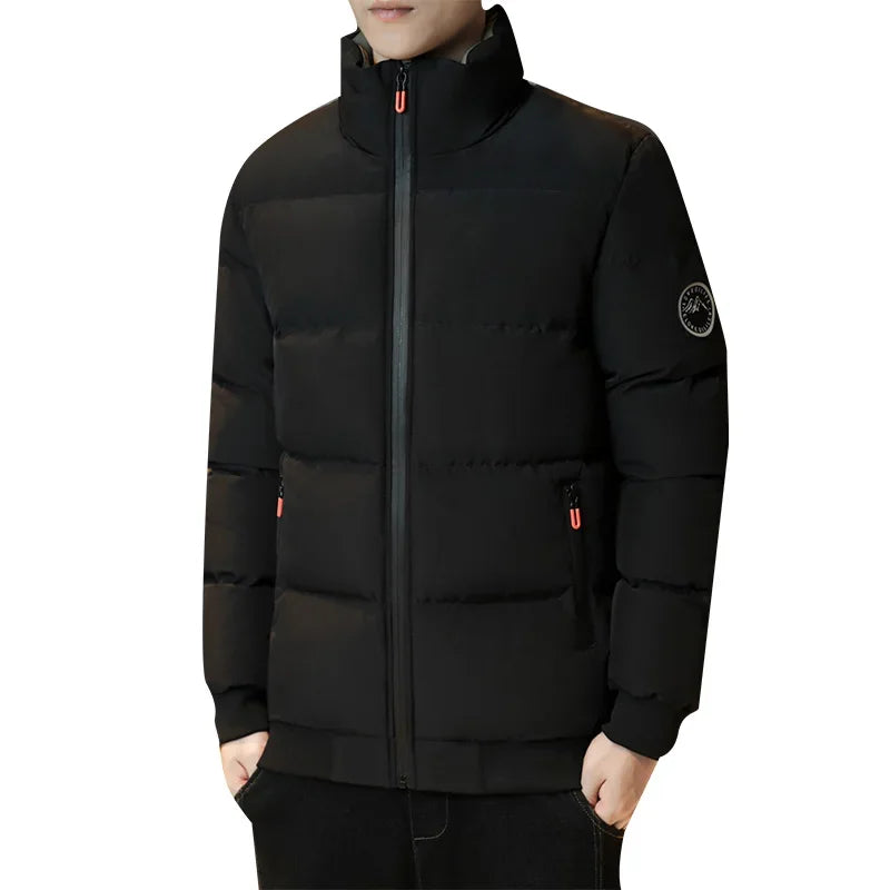 Winter Casual Jacket Men Stand Collar Warm Down Jacket Men Winter Thickened Collar Warmth Jacket Men Street Fashion Casual Coats