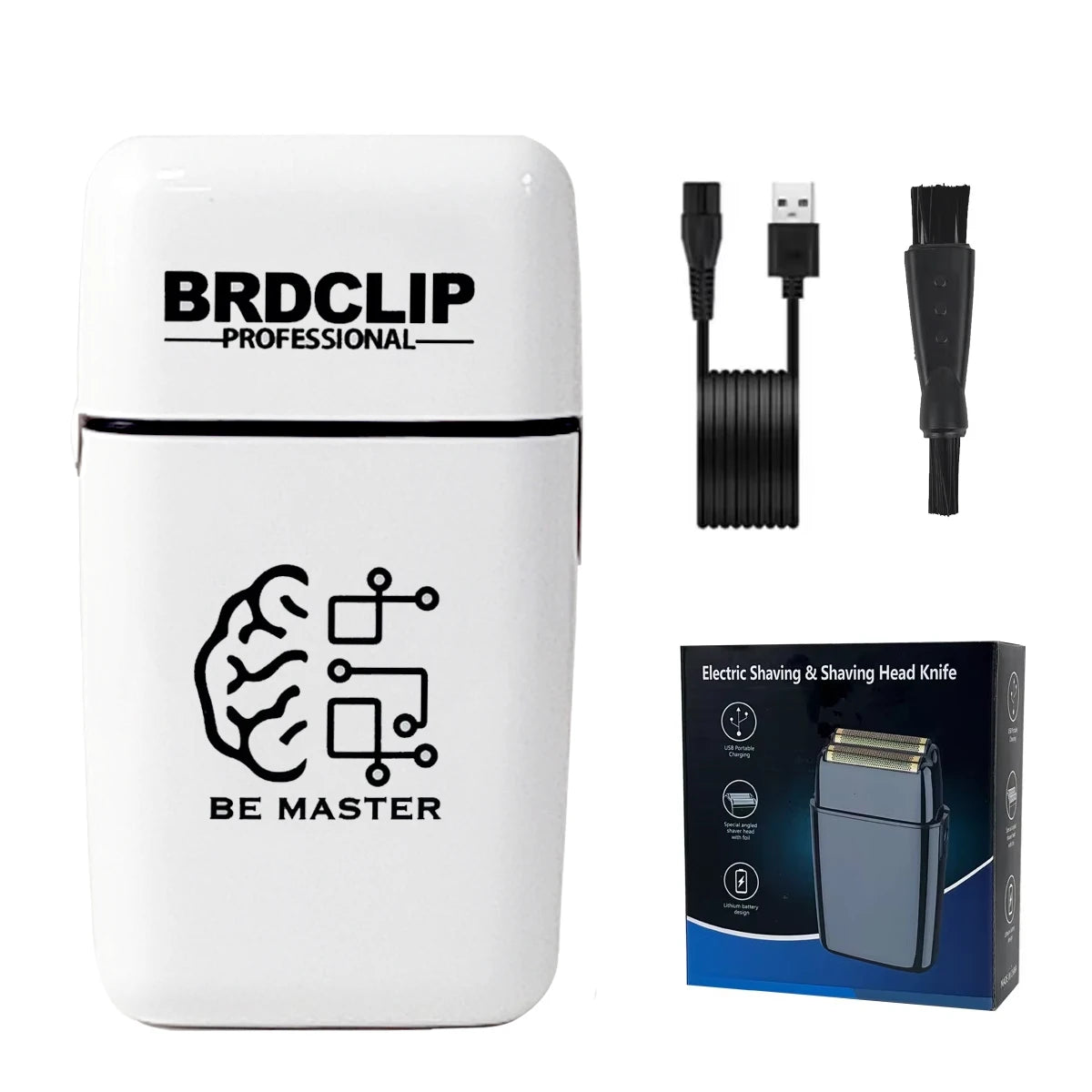 BRDCLIP FK-701 Waterproof Professional Electric Shaver Reciprocating Dry Wet Two Shave Beard Hair Trimmer