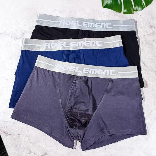 5pcs Men's spermatic cord bullet separation underwear scrotal episcular vein underpants ice silk pouch varicose men's boxers
