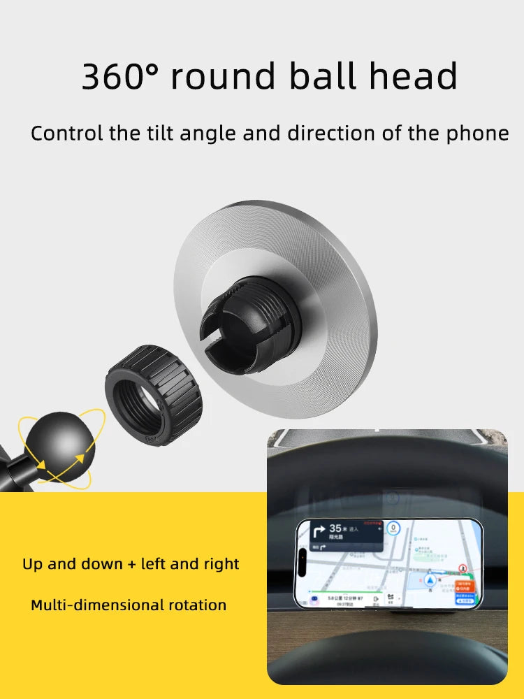 Car Phone Holder Mount for Tesla Model Y Junipe Model3 Highland Cold air low Temperature Charg Magnetic Car Phone Support Frame