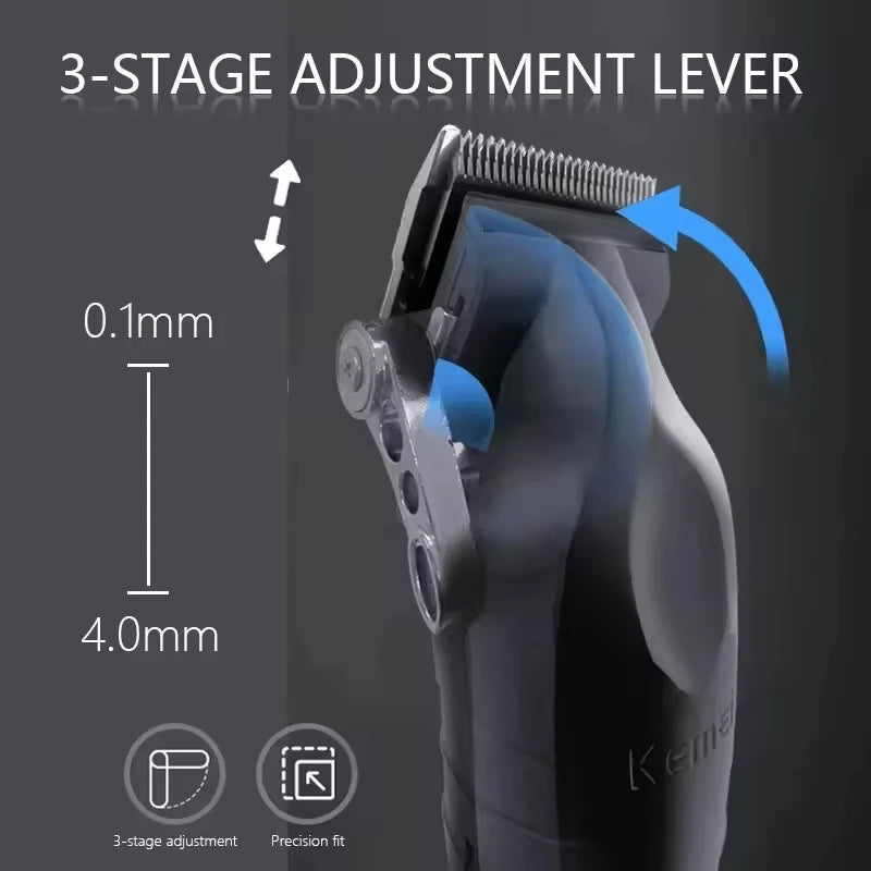 New Kemei Original Hair Clipper Kit KM-2296 KM-2299 KM-T95 Rechargeable Electric Hair Trimmer Barber Professional Shaver For Men