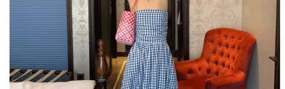 Thai Vacation Style Off-Shoulder Wrap Dress Women's Summer Design Sensation Waist-Cinching Tube Top Long Dress