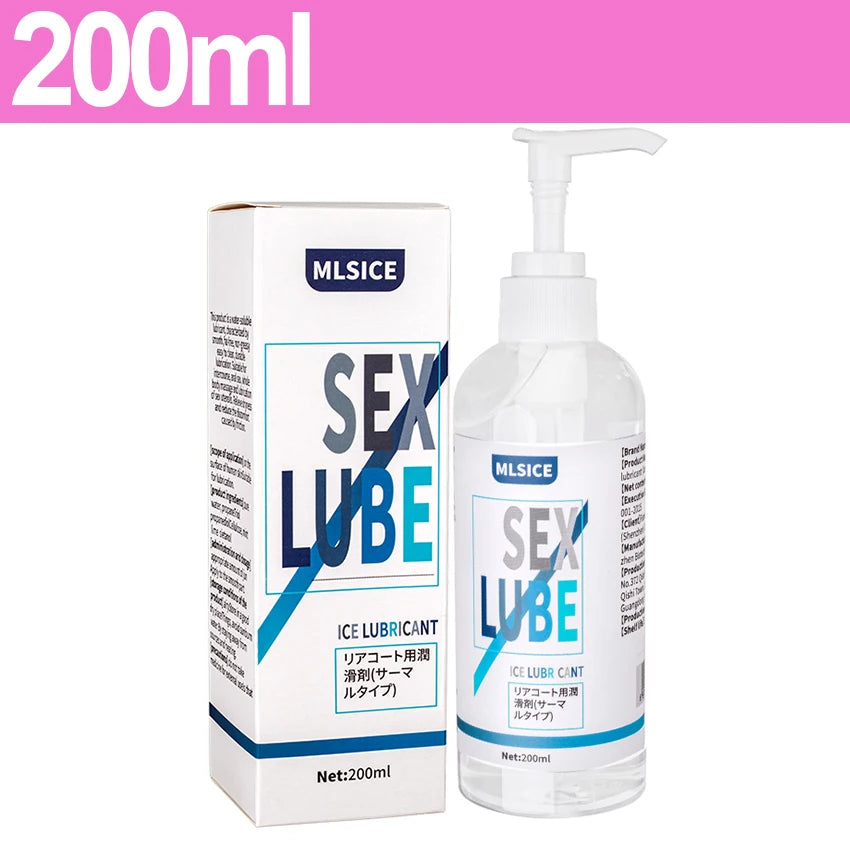 300ml Fresh Cool Personal Lubricant Anal Vagina Long-Lasting Lubrication for Couple Gay Intimate Water Based Lube Adult Products