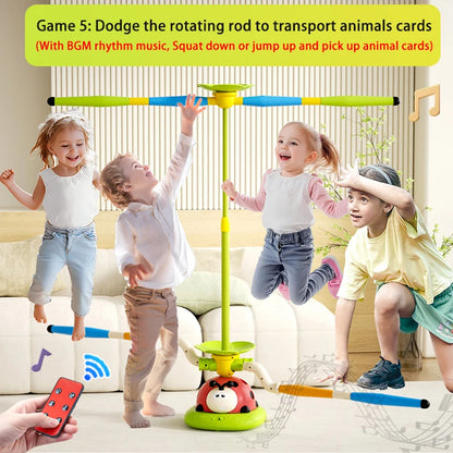 4 Styles Ladybug Multifunction Exercise Machine Ferrule Jump Rocket Launcher Toy Sports Entertainment Game Outdoor Educational