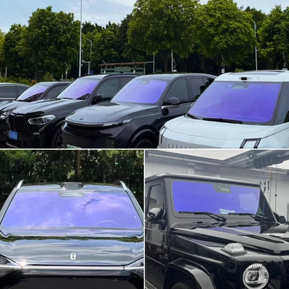 50cm X150/300/600cm Car Side Windshield VLT Purple Glass Tinting Vinyl Solar Chameleon Tint Film Nano Ceramic Proof Accessories