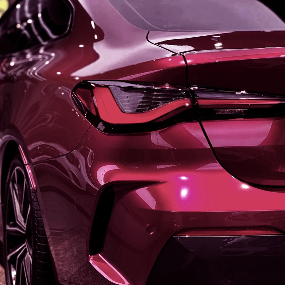 Car Sticker Ultra Gloss Ruby Purple Wrapping Film PET Decals Vehicle Body Self Adhesive Sticker Car Accessories Decoration