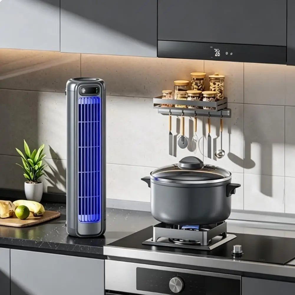 Energy Saving Quiet Wall Mounted Electric Fan No Drilling Adhesive Small for Kitchen Bathroom Dorm Bedroom Office Cooling Fan