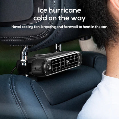 Yanace Portable Car Seat Cooling Fan USB Rechargeable Backseat Air Cooler with Strong Wind for Summer Travel Accessories