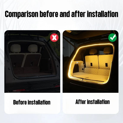 For 2020-2025 Volkswagen Caddy 5TH Rear Trunk LED Light Bar Strips Trunk Interior Decorative Lamp Strip Luggage Atmosphere Light