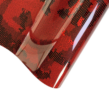 Carbon Fiber Laser Red Car Stickers Glossy Holographic Vinyl Wrap Films Air Release Bubble Free Auto Body Decal Car Accessories