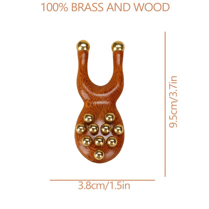 Radiant Skin Savior Lymphatic Detox Face Massager Fades Wrinkles Firms Jawline and Eyes Natural Copper Wood Beauty Tool