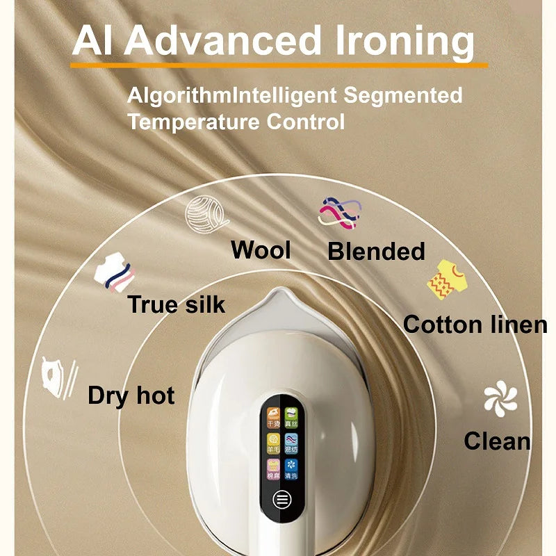 1500W Handheld Pressurized Steam Iron Auto Large Steam Wrinkle Remover 5 Gear Ceramic Titanium Panel Garment Ironing Machine