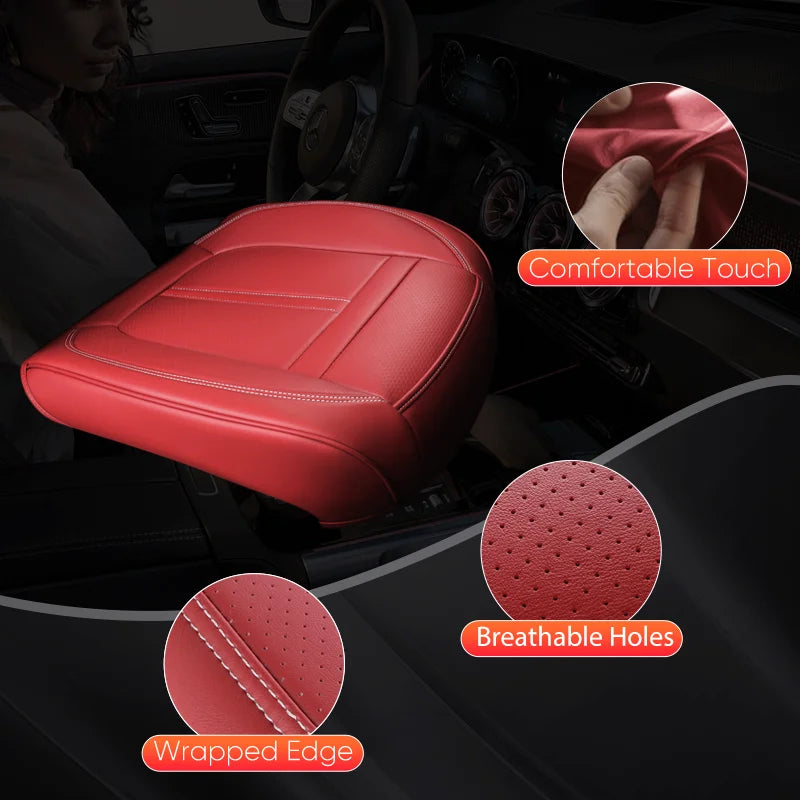 Universal PU Leather Car Seat Cover Full Wrap Anti Slip Vehicle Chair Protector Mat Waterproof Sweatproof Auto Seat Cushion