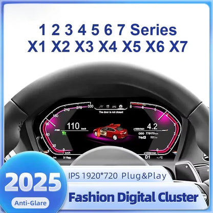 LCD Dashboard for BMW E90 E70 E71 E60 E81 E87 F10 F20 F30 F32 F06 E84 F48 E83 F25 F26 F15 Speedometer Digital Display Cluster