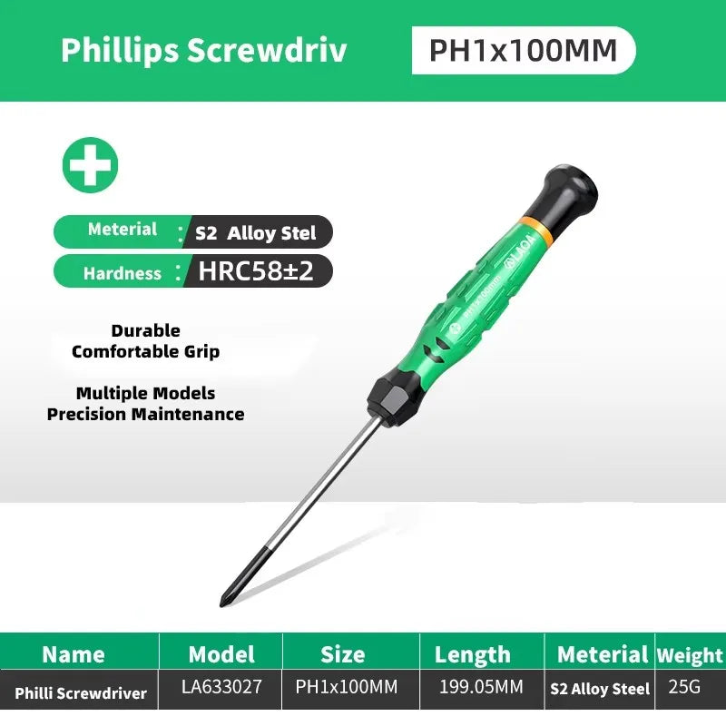 LAOA 1pcs precision screwdriver SL1.0-4.0 screwdriver phillips mini screwdriver phillips screwdriver plum blossom T5-T20
