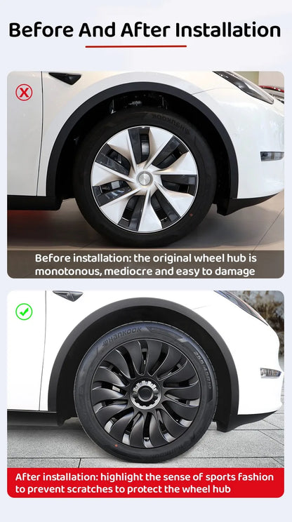 1PCS/4PCS Hub Cap Performance Replacement 19 Inch Wheel Cap Automobile Hubcap Full Rim Cover Accessories For Tesla Model Y 2024