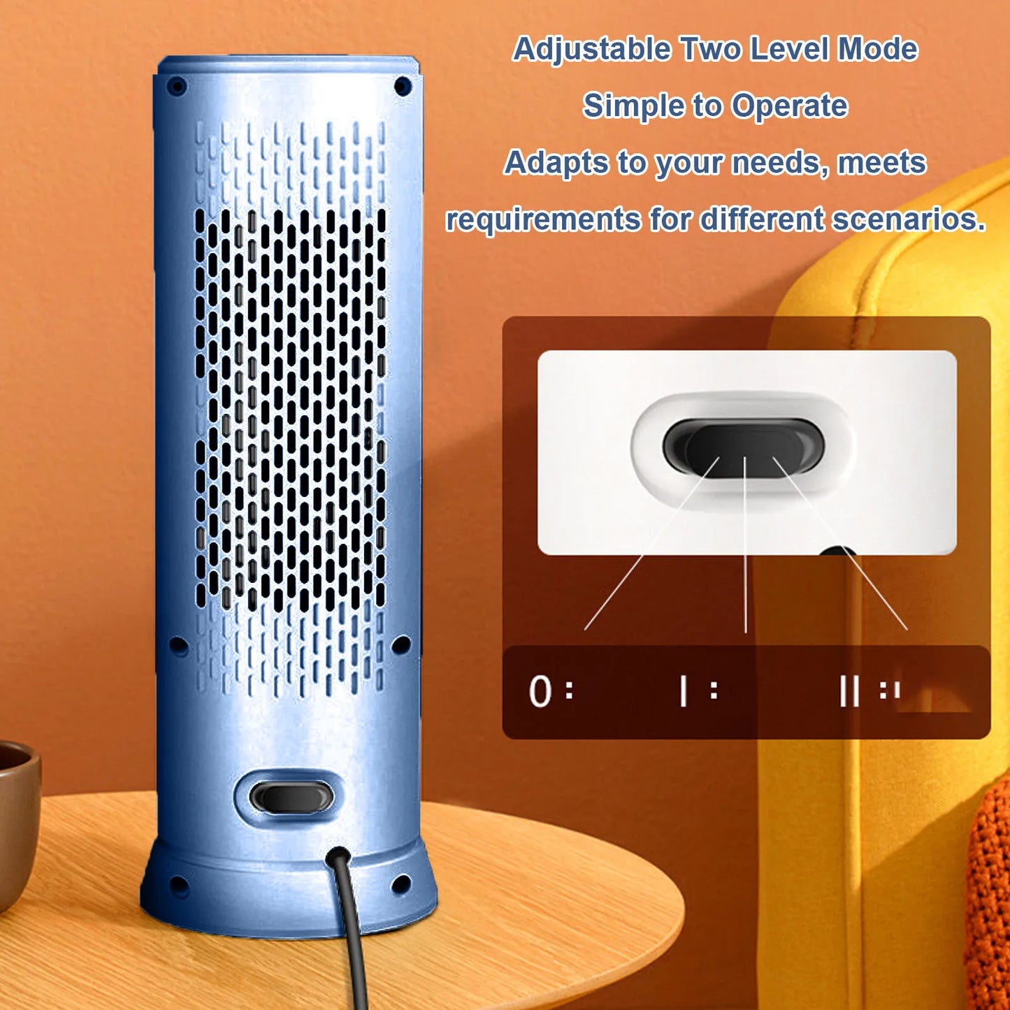 Desktop Space Heater Auto Power Off Energy Efficient Fast Heating  Ceramic Heater for Home  Electric Heater for Indoor