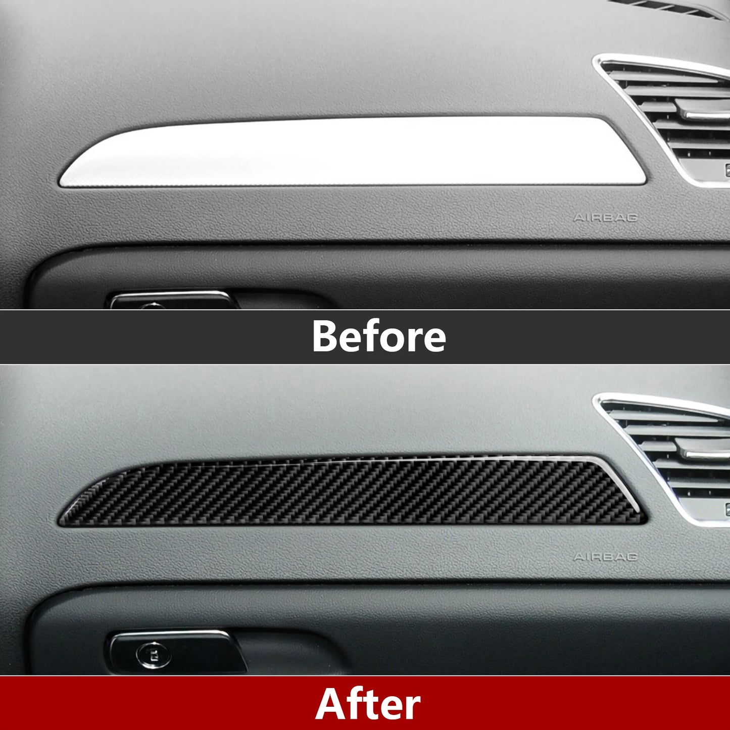 Car Center Console Gear Shift Panel Set, For Audi A4 S4 RS4 A5 S5 RS5 (2007-2016) Carbon Fiber Interior Sticker Trim Accessories