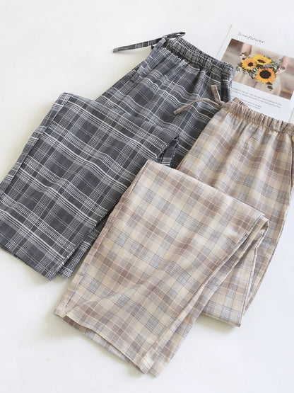 Men's Loose Fit Cotton Flannel Spwear Long Pants Home Leisure Comfortable Warm Outerwear Autumn Winter Spring Cotton Velve...