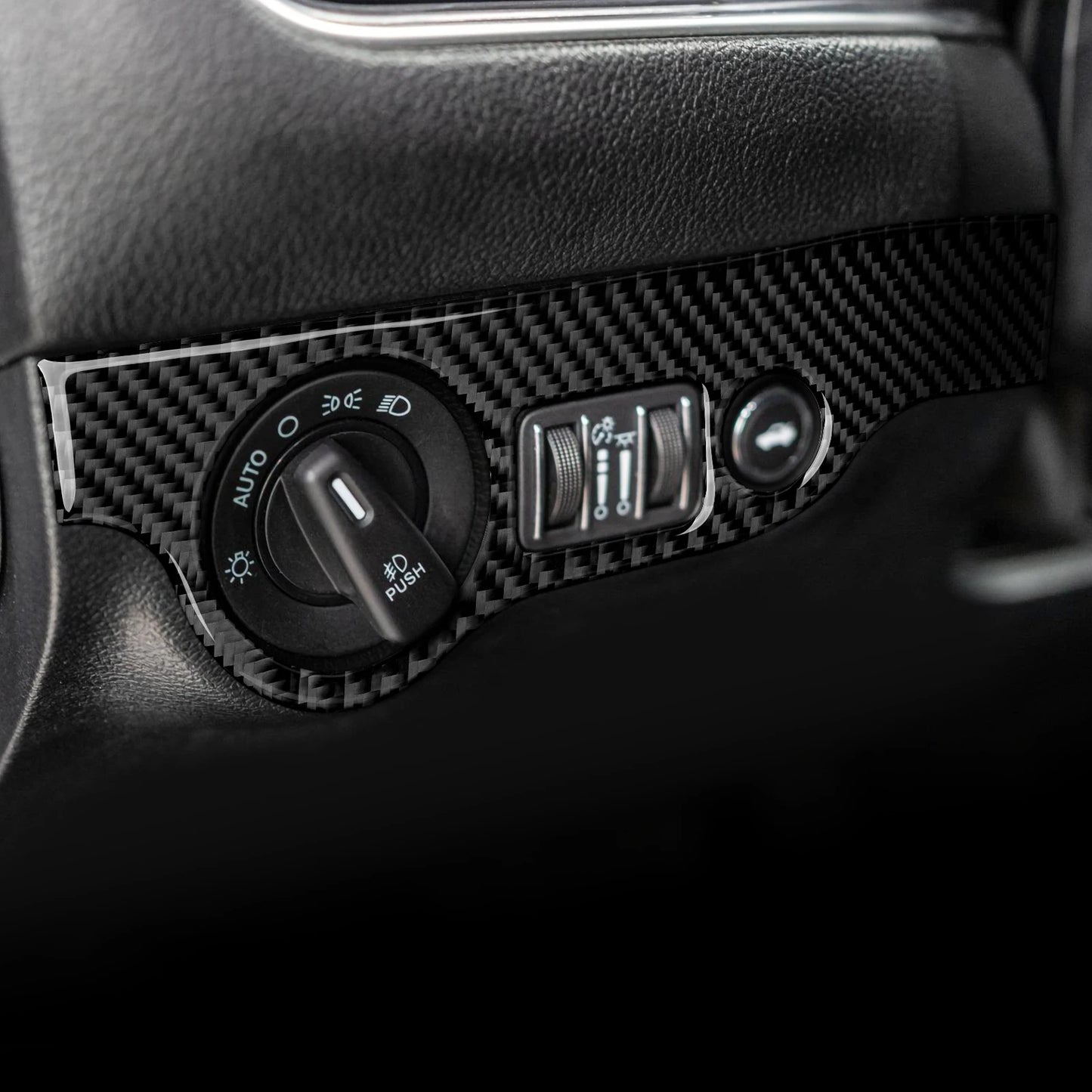 For Chrysler 300 (2011-2014) Car Center Console Gear Shift Panel Steering Wheel Cover Carbon Fiber Interior Sticker Accessories