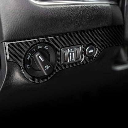 For Chrysler 300 (2011-2014) Car Center Console Gear Shift Panel Steering Wheel Cover Carbon Fiber Interior Sticker Accessories