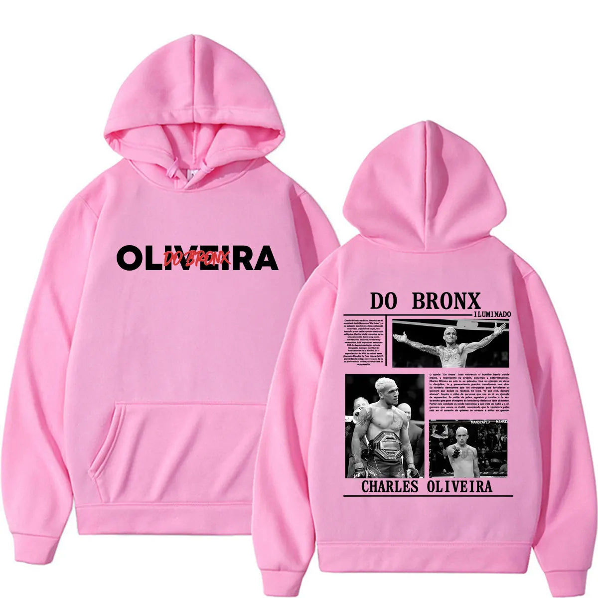 Limited Do Bronx Charles Oliveira Graphic Hoodies Men Women Harajuku Retro Gothic Sweatshirt Casual Fleece Long Sleeve Pullovers