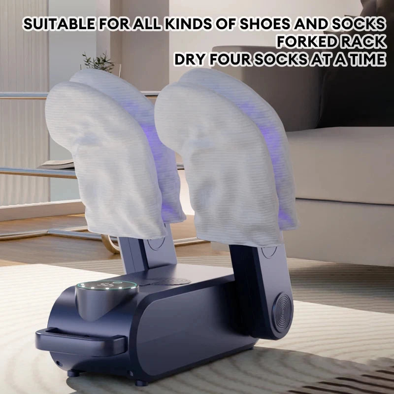 Shoe Dryer Electric Shoe and Portable Boot Dryer 180° Folding Design Smart Display for Shoes Gloves Hats Socks Ski Boots EU Plug