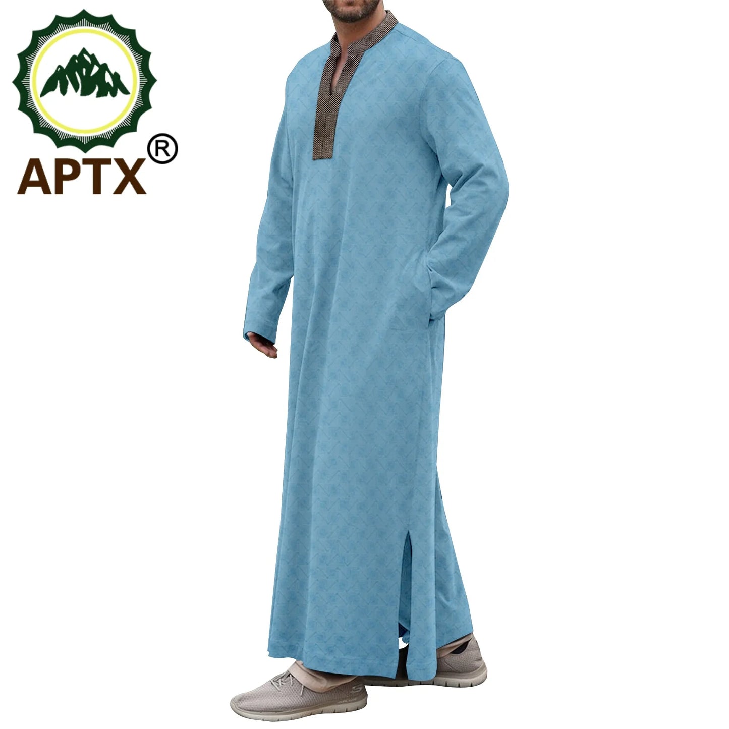Muslim Mens Robe Africaine Jubba Thobe Muslim Robe Long Sleeve Coat Saudi Arab Kaftan Middle East Islamic Clothing 2416102