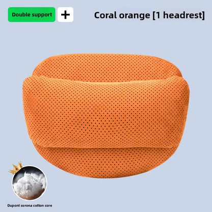 High Quality Universal SUV Car Headrest Cushion Car Seat Neck Pillow High-grade Leather Breathable Lumbar Support Car Pillow