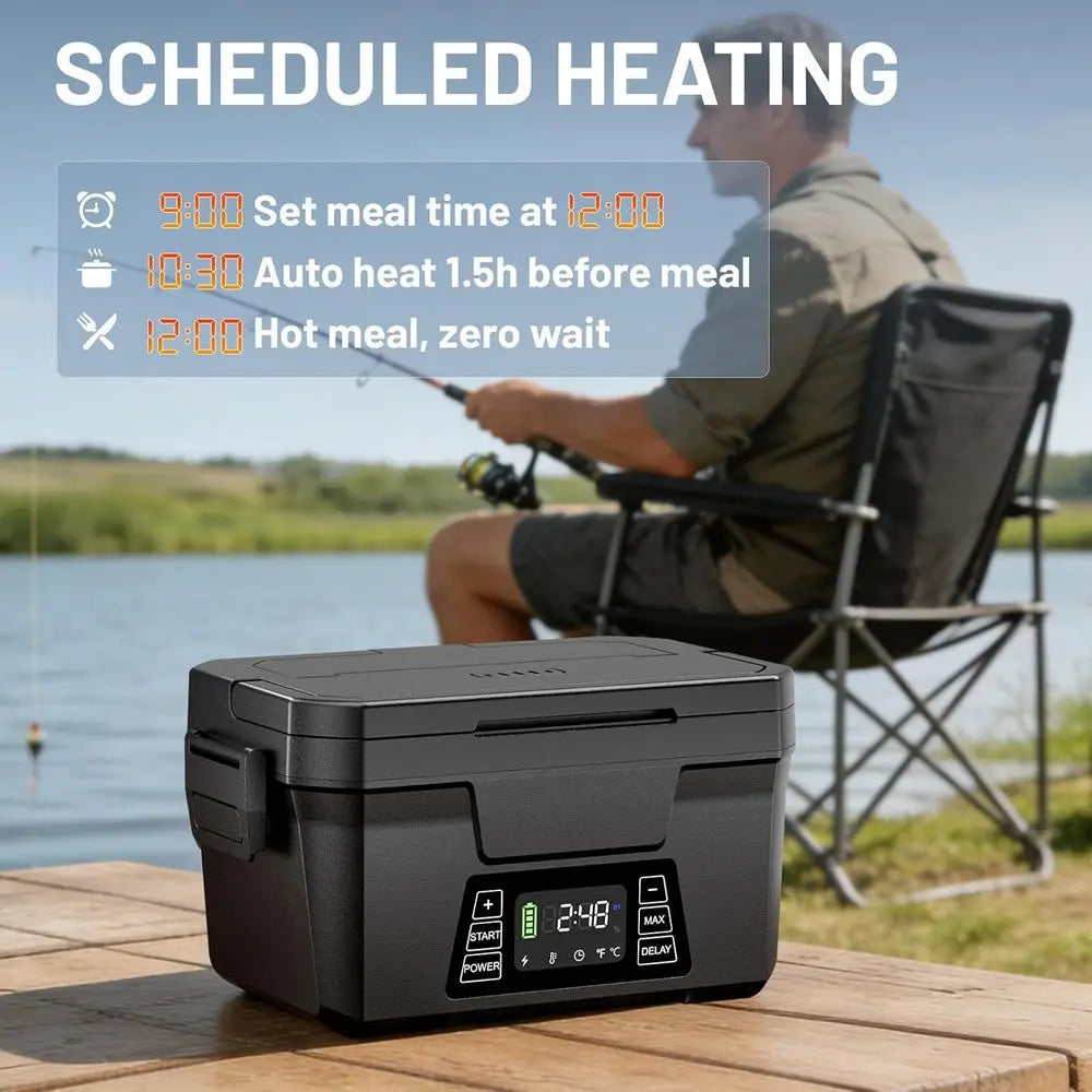 1.2L Portable Electric Lunch Box with APP Control, Rechargeable and Automatic Heating for Adults