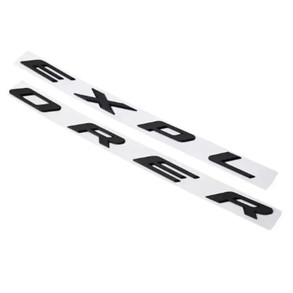 3D ABS Chrome Black Letters Explorer Logo Car Front Hood Emblem Bonnet Badge Sticker For Explorer 2011-2021