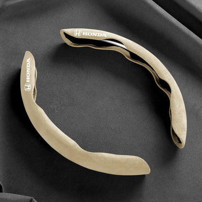 Suede Car Steering Wheel Cover Anti-Slip Protector Shell For Honda Mugen Power Civic Accords CRV Hrv Jazz CBR VTEC VFR Accessory