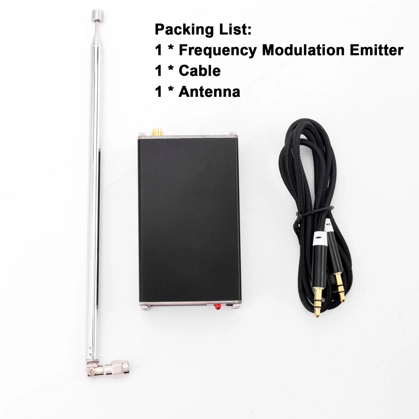 0.5W Frequency Modulation Emitter 76-108Mhz 500mW Digital Display Stereo Transmitting Device Type-C Interface 2000M Transmission