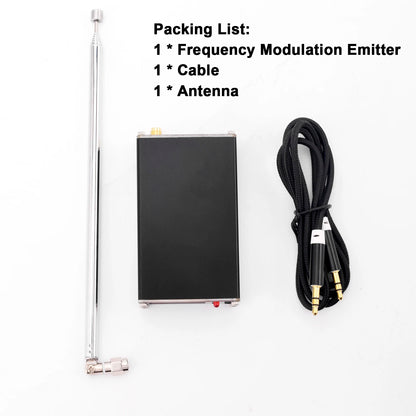 0.5W Frequency Modulation Emitter 76-108Mhz 500mW Digital Display Stereo Transmitting Device Type-C Interface 2000M Transmission