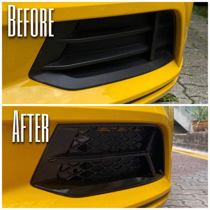 2Pcs HONEYCOMB Mesh Fog Light Grill Cover For Audi A3 2017-2020 Bezel Car Front Bumper Lamp Grille Racing Style Auto Accessories