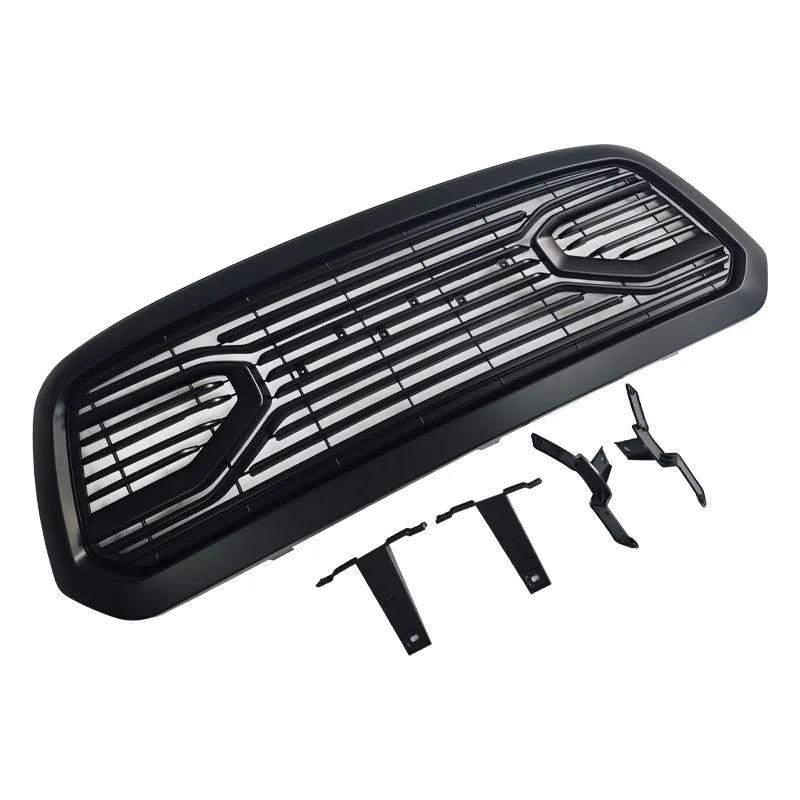 Front Bumper Hood Grille for Dodge Ram 1500 2013 2014 2015 2016 2017 2018 Martin Style Mesh Grill with LED Lights Guard Cover