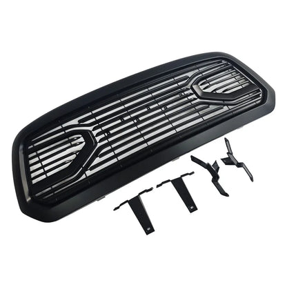 Front Bumper Hood Grille for Dodge Ram 1500 2013 2014 2015 2016 2017 2018 Martin Style Mesh Grill with LED Lights Guard Cover