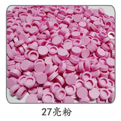 900pcs 52 Colors City Building Blocks Flat Tile 1x1 Round Bricks DIY Enlighten Blocks Parts 98138 Blocks for Children Boys Girls