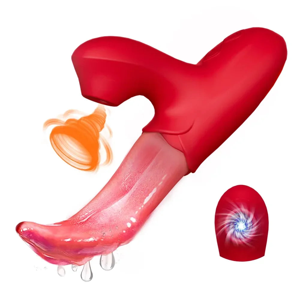 Tongue Licking Swing G-Spot Vibrator Nipple Vagina Clitoris Stimulator Female Vibrating Masturbator Massager Sex Toys for Women