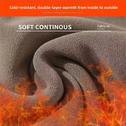 Double-Sided Fleece Men's Thickened Workwear Sweatpants Warm Fleece Lined Sports Casual Trousers for Winter Youth Fashion