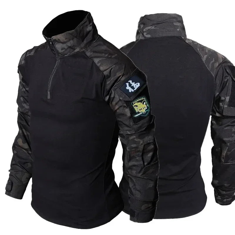 Tactical Uniform Sets Men Combat Fleece Suit Outdoor Camo Multicam Hunting Shirt+Cargo Pants Airsoft Kits Training Workwear Suit