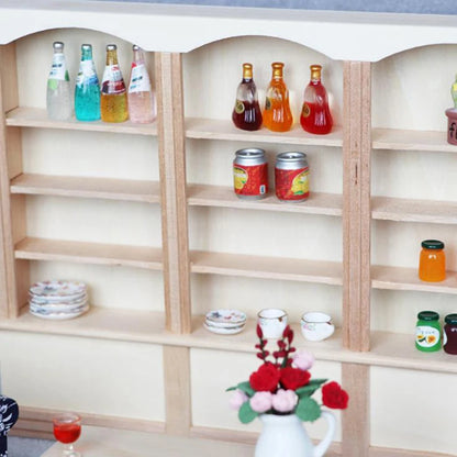 1:12 Dollhouse Miniature Bookcase Showcase Storage Cabinet Locker Display Cabinet Home Furniture Model Toy DollHouse Accessory