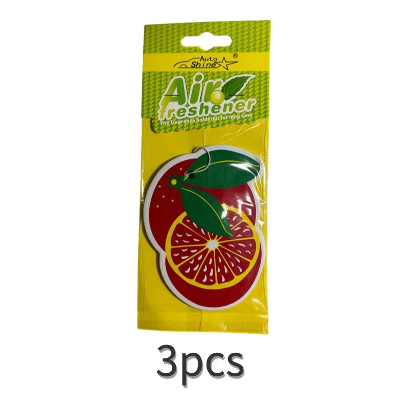3-80pcs Car Air Freshener Natural scented tea paper Cone Hanging perfume vanilia fragrance Fruit car accessories interior